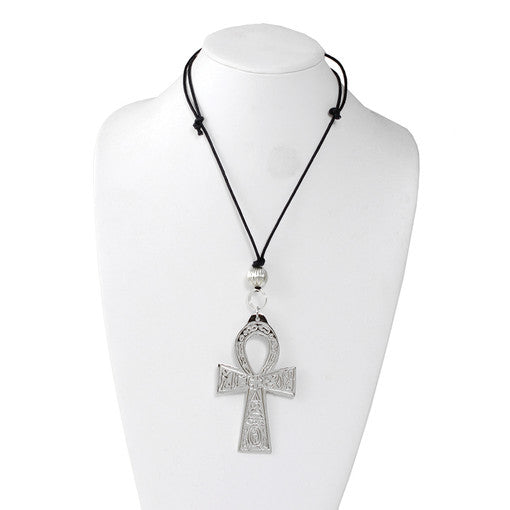 4" Ankh (XL) Necklace in Silver